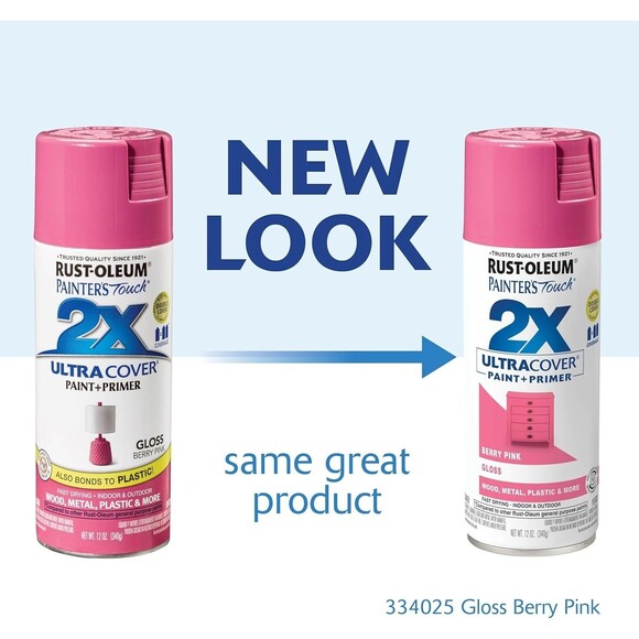 Rust-Oleum Gloss Berry Pink 6 Pack 12oz 2X Ultra Cover Spray Paint Paint/Primer - Picture 7 of 10